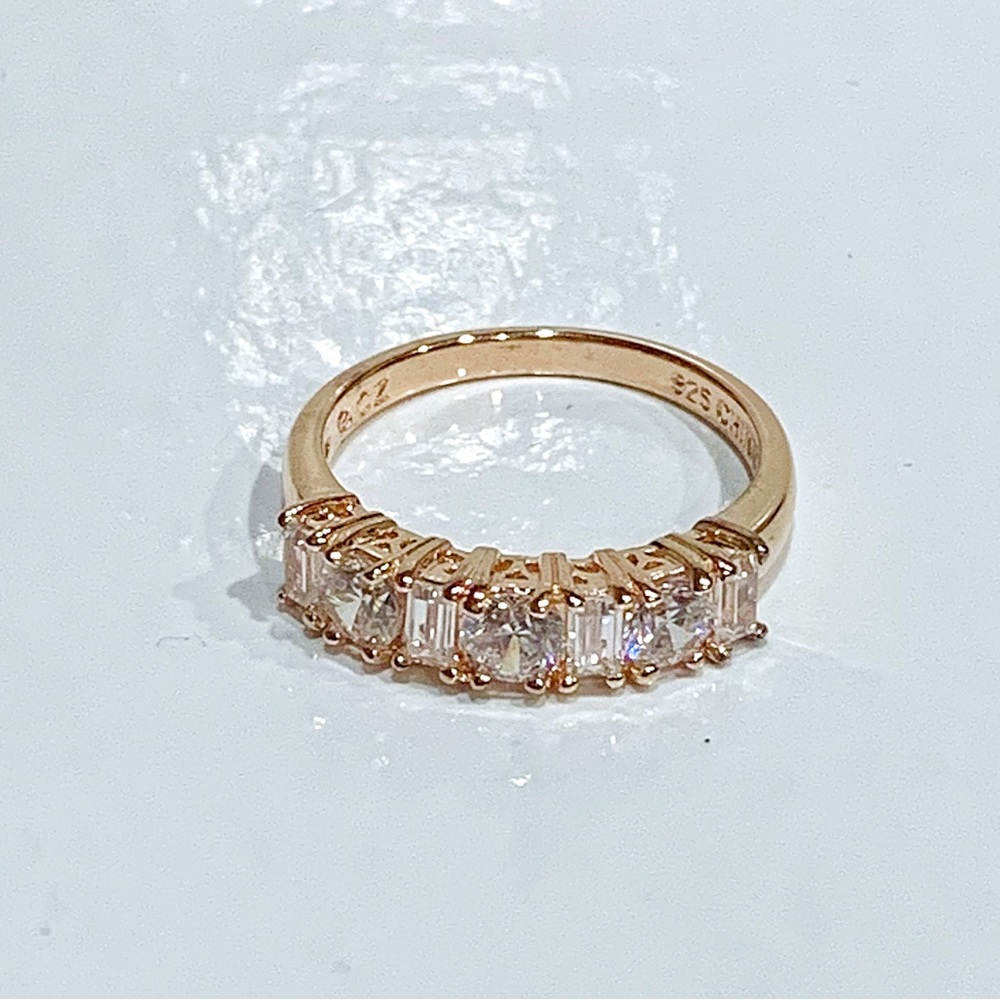 Rose Gold Plated 925 CZ Ring
